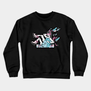 Pixel Art Music Girl Crewneck Sweatshirt